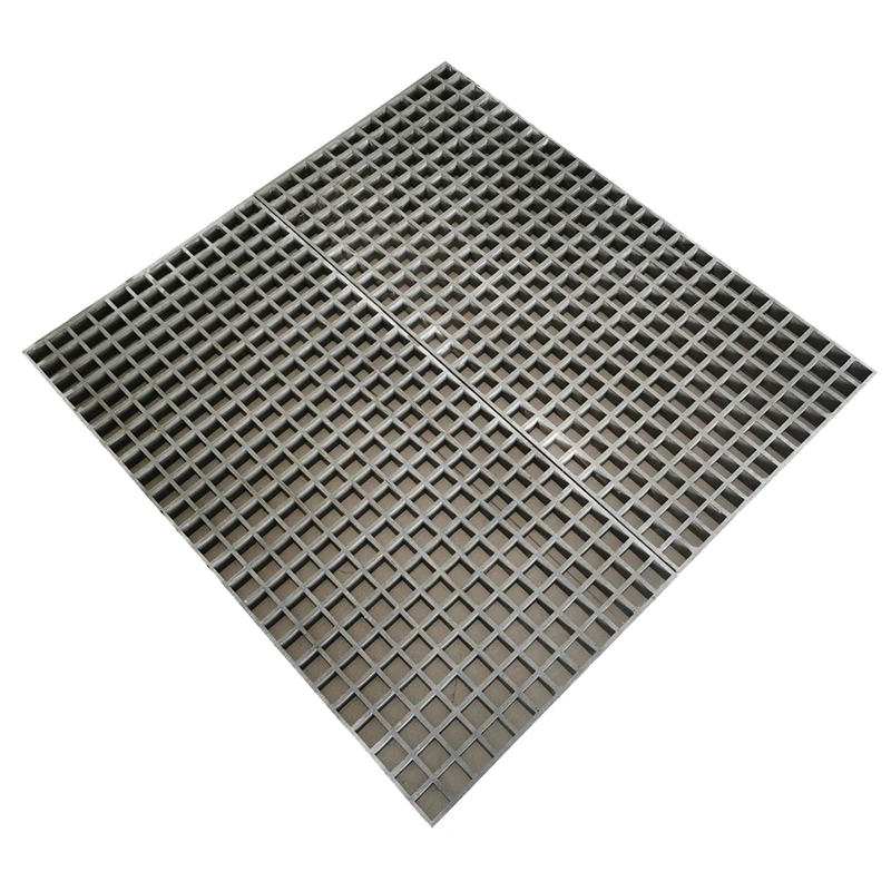 3.3ft*1.6ft Floor Grating Fiberglass Grille 1.5''Thickness Gray Car Wash Grille Rectangle FRP Floor Grid for Outdoor Drain Cover