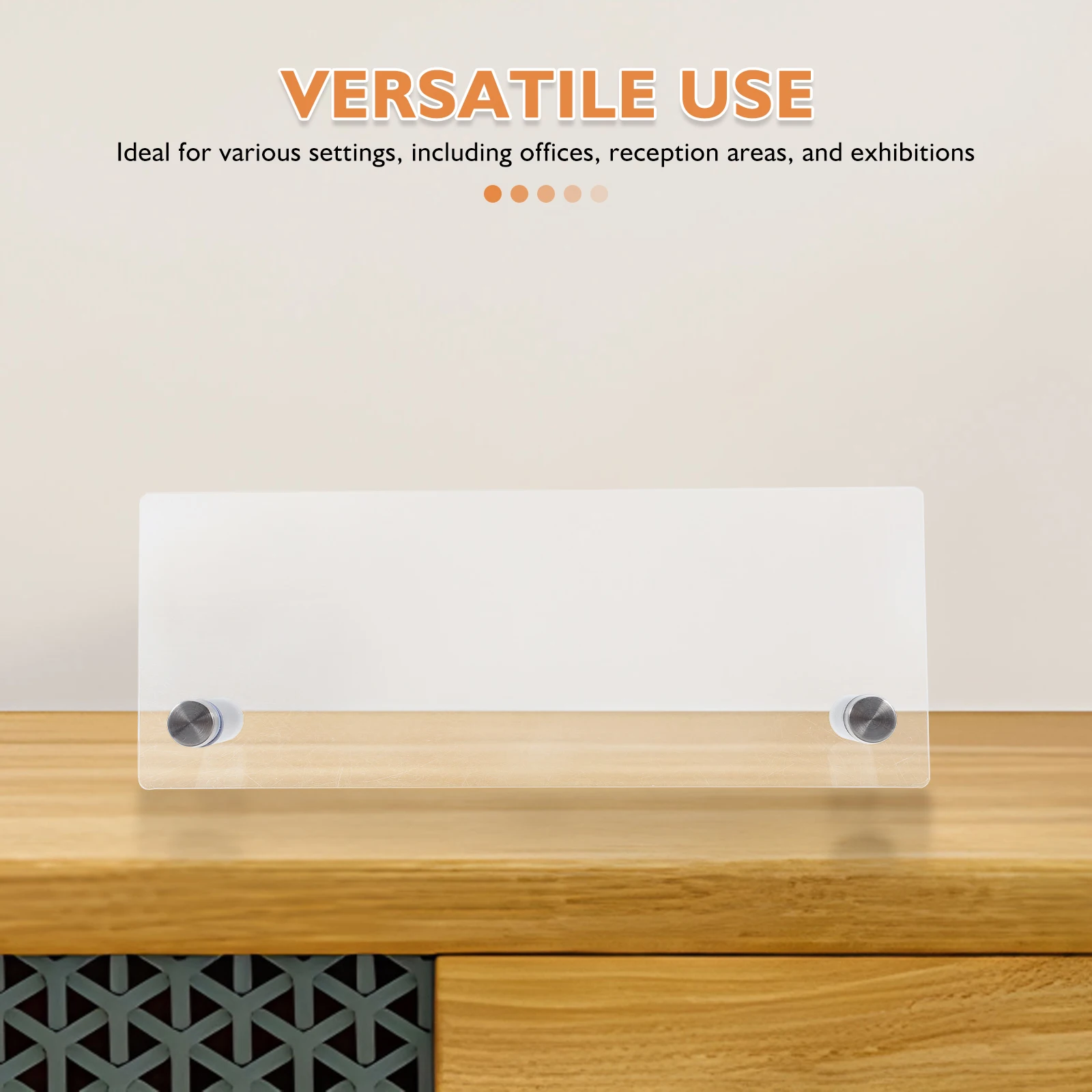 

Desk Sign Rack Plate 2pcs Office Card Stand Name Card Display for Desk Business Professional Workspace Organizer