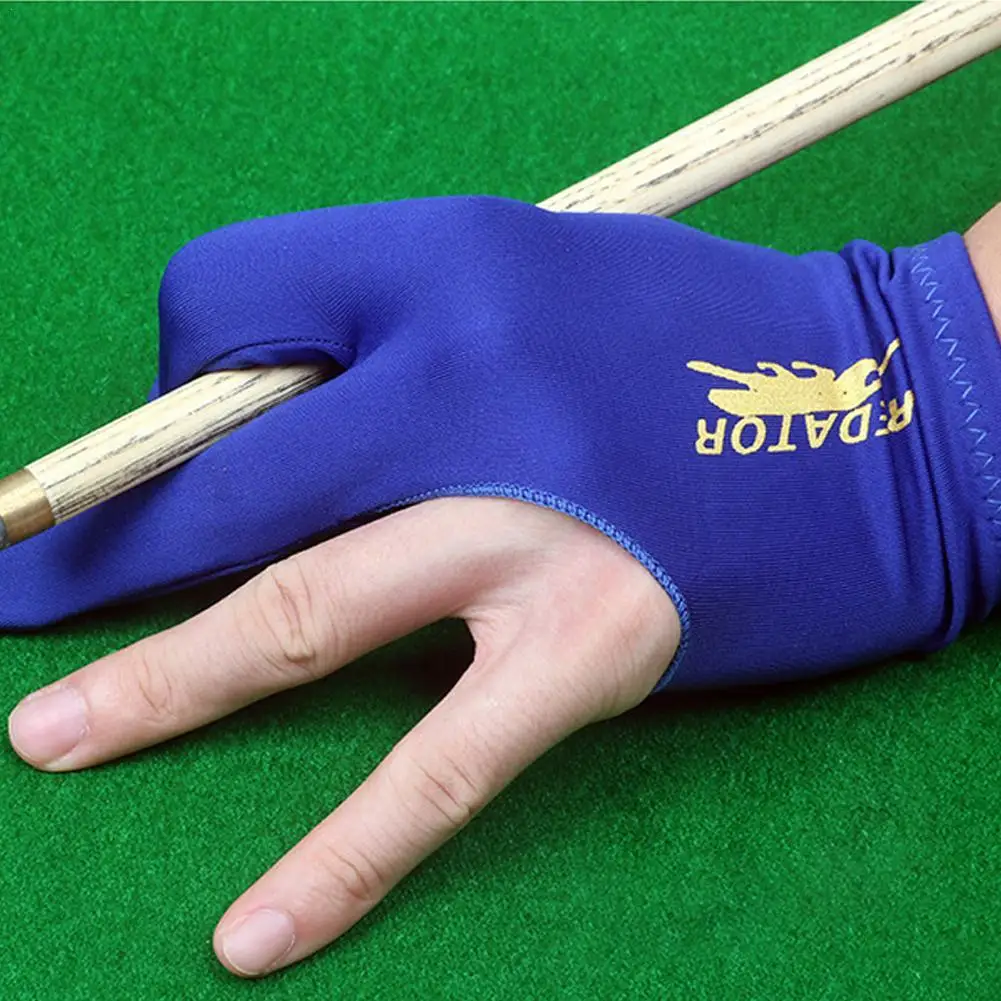 Three Fingers Full-Finger Snooker Pool Cue Billiard Glove For Left Hand Lycra Fabrics Embroidery Billiard Accessory