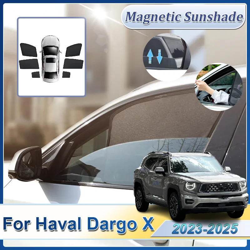 

Для Haval Dargo X аксессуары H-Dog Big Dog 2023 ~ 2025 автомобильный солнцезащитный козырек с защитой от УФ-лучей, магнитные солнцезащитные козырьки на лобовое стекло, инструмент для козырька бокового окна