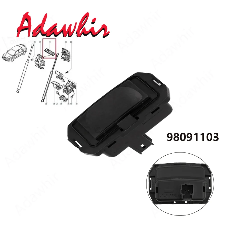 BOOT LOCK CONTROL TAILGATE SWITCH FOR RENAULT MEGANE II 2003-2009 KANGOO II LAGUNA II 2001-2008 98091103 7701472930