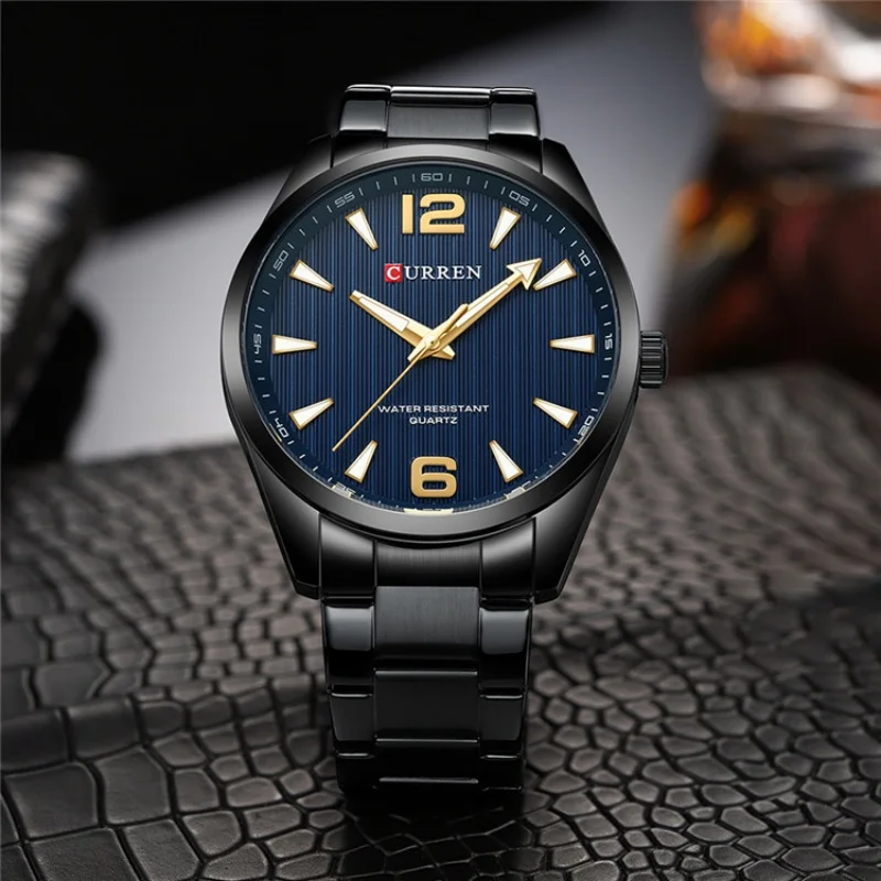 CURREN 8434 Fashion Quartz Watches for Man Luxury Business Clock Luminous Waterproof Elegant Men Wrist Watch Reloj Hombre