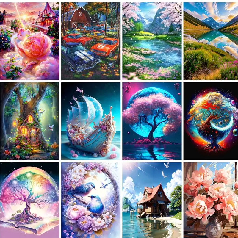 

GATYZTORY Diy Painting By Numbers Flowers Kits Picture By Numbers Drawing On Canvas Adults Crafts Home Decor