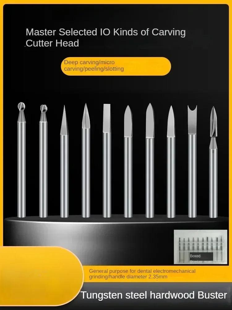 

Professional Electric Carving Tools with Tungsten Steel Carving Heads for Woodcarving and Olive Core Carving