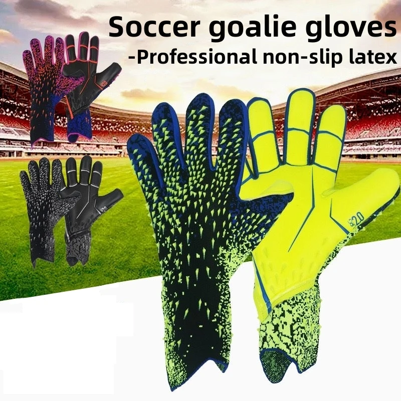 Professional Latex Football Goalkeeper Gloves Thickened Soccer Goalie Gloves Football Accessories Suit For Adults Teenager Kids