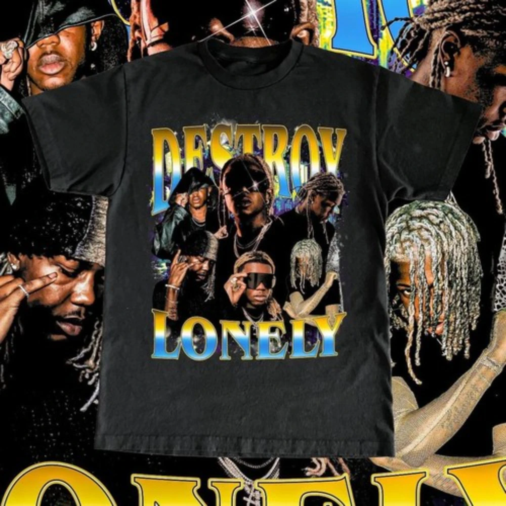 

Destroy Loneliness - Casual Retro Loose Fit Pure Cotton T-Shirt - Unisex All-Season Base Layer T-Shirt oversized t shirt