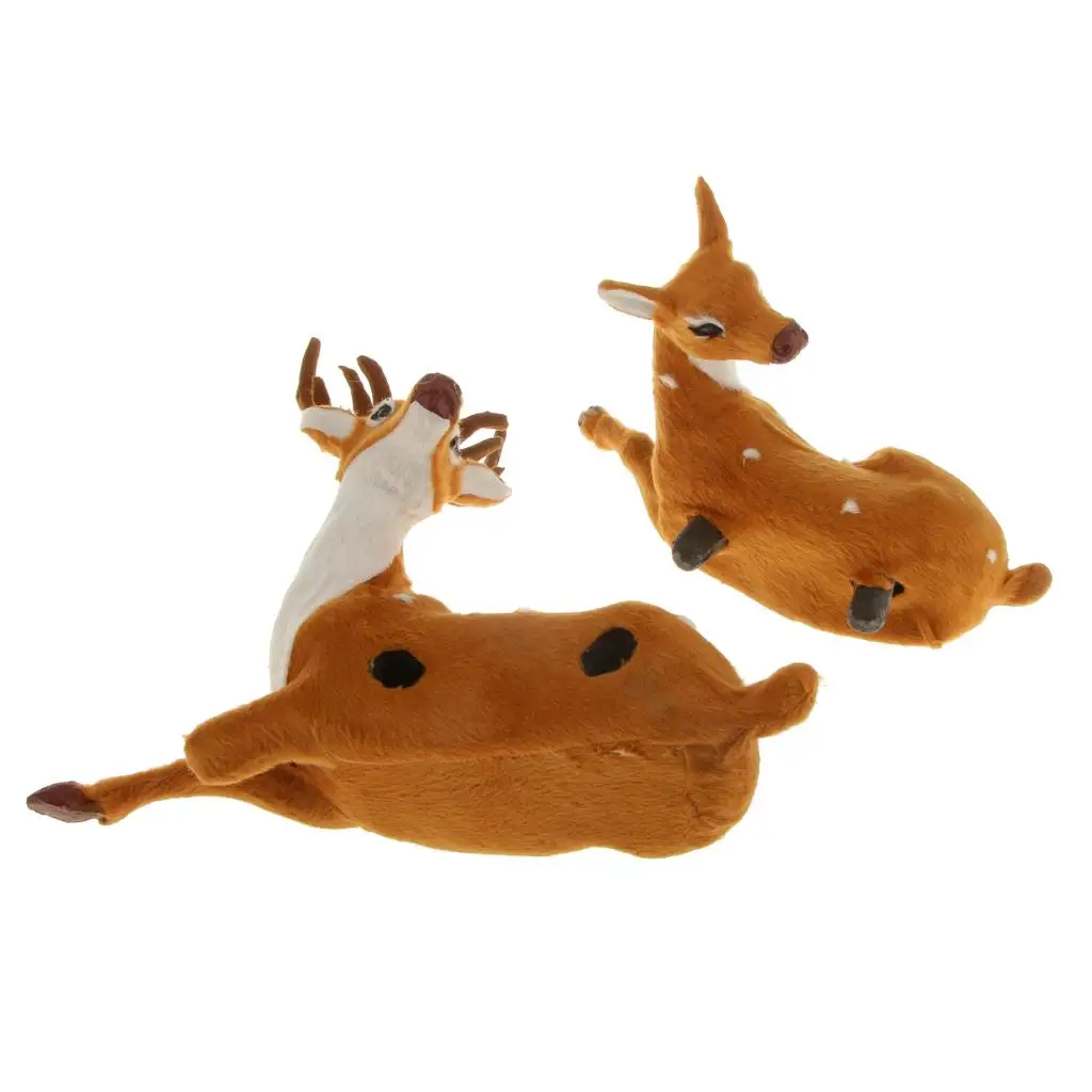 Exquisite Reindeer Couple Figurine Deer Home Decor Furnishing Article New #6