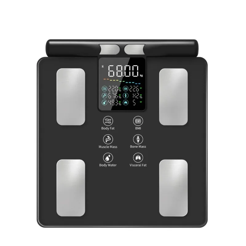 8 Electrode Smart Body Fat Scale BMI Digital with Handle Display