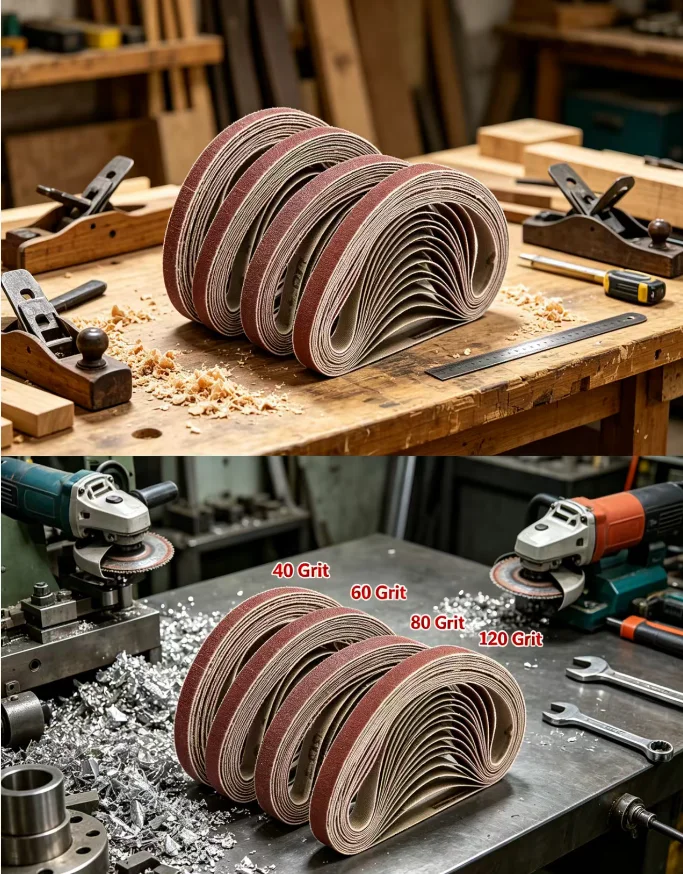 

10PCS 520x20mm Sanding Belt 3/4" x 20-1/2" Abrasive Belts P40-1000 Grit Sanding Bands for Air Belt Sander Welding Spot Grinding