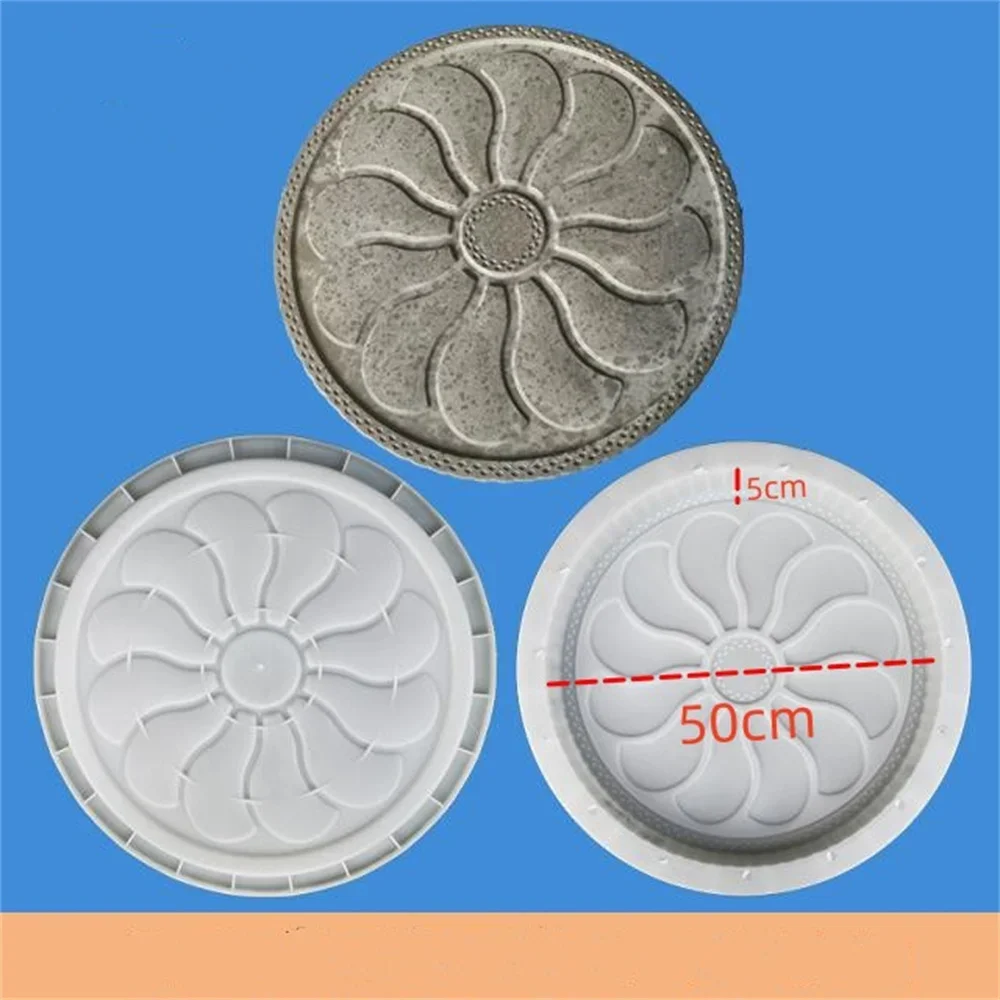 Anti-Slip Mold Outdoor Park Windmill Cement Stepping Stone Grinding Disc Garden  Paving Imitation Brick Step Stone