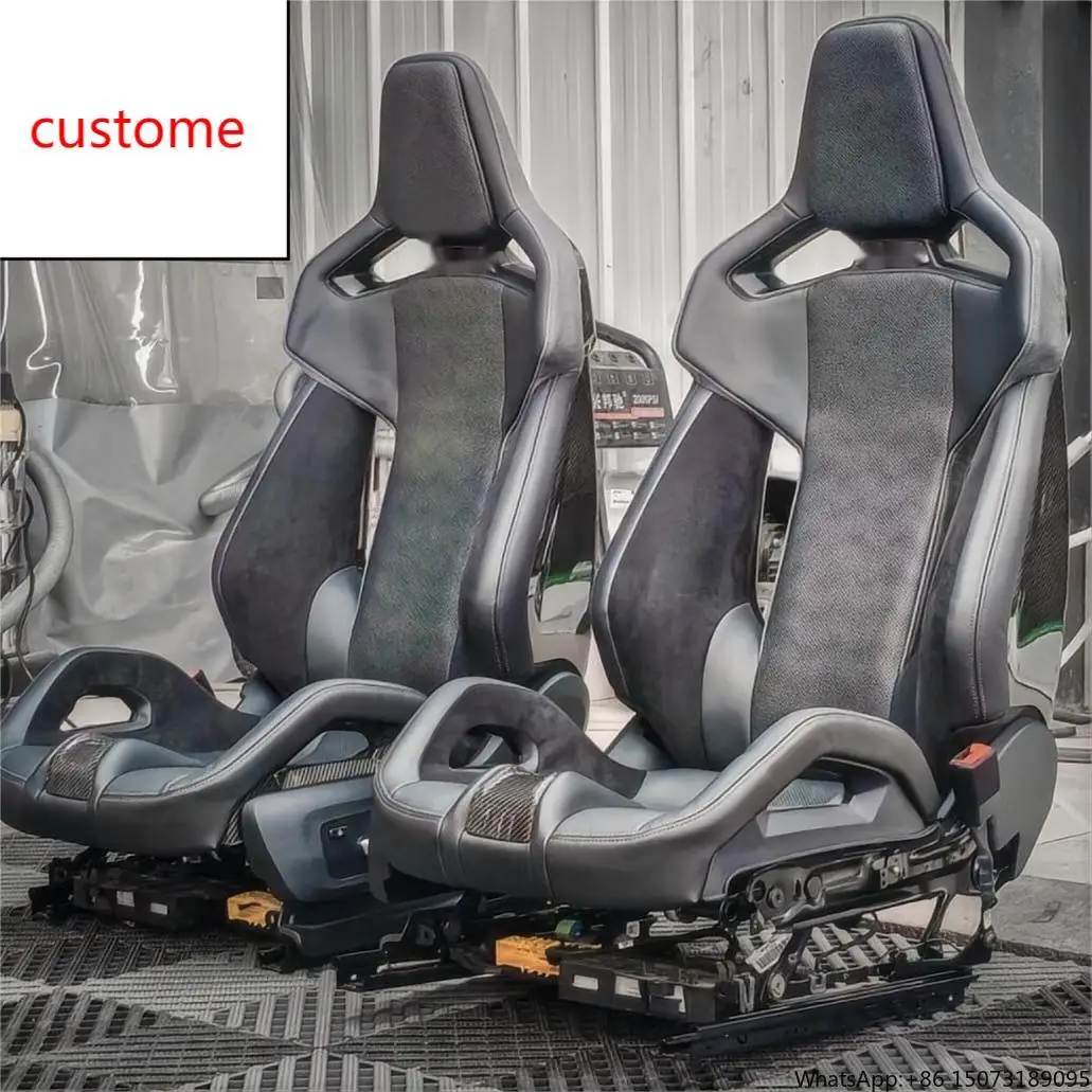 New Luxury Carbon Fiber Racing Bucket Seat with Waterproof Leather Suitable for  M3 M2 Supports Customization