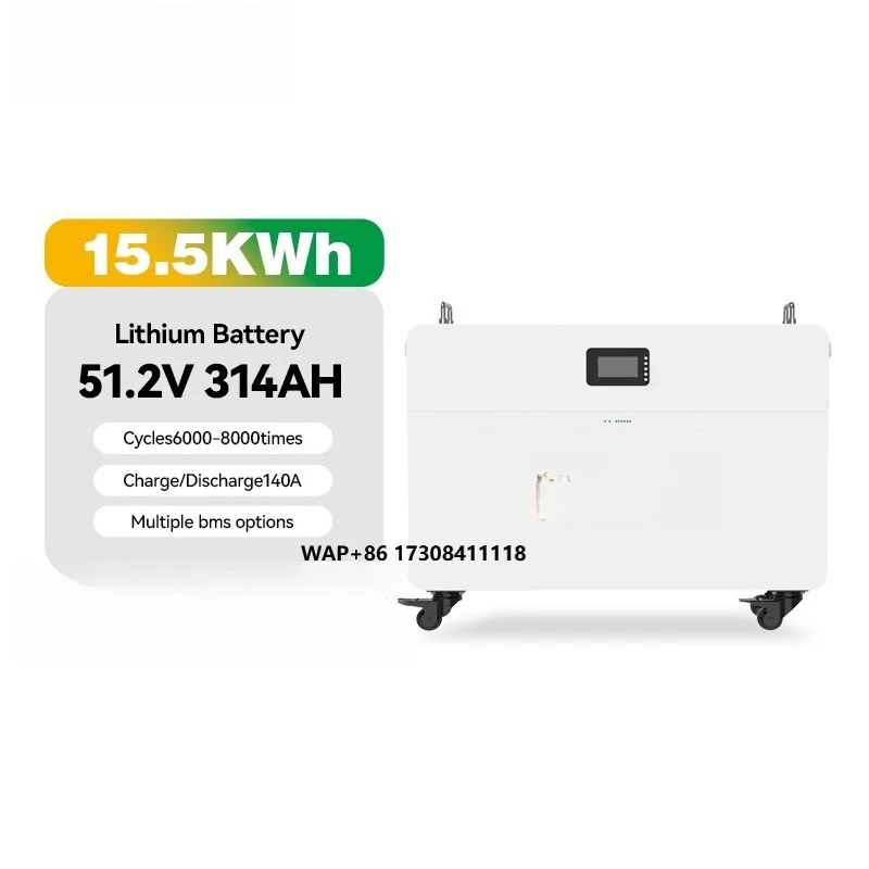 Renewable Mobile Energy Solar Battery 15Kwh 20Kwh Lithium Battery 51.2V  314Ah Lifepo4 Power  Home Energy Storage