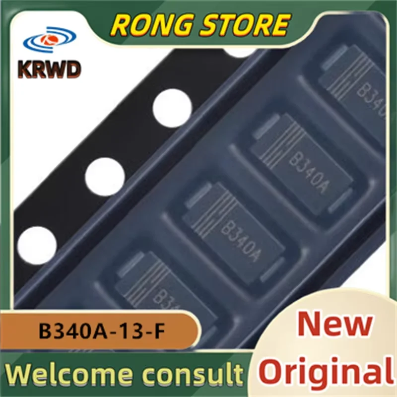 (50 قطعة/100 قطعة) B340A B340A-13-F SMA(DO-214AC) 40V 3A رقاقة جديدة ومبتكرة IC