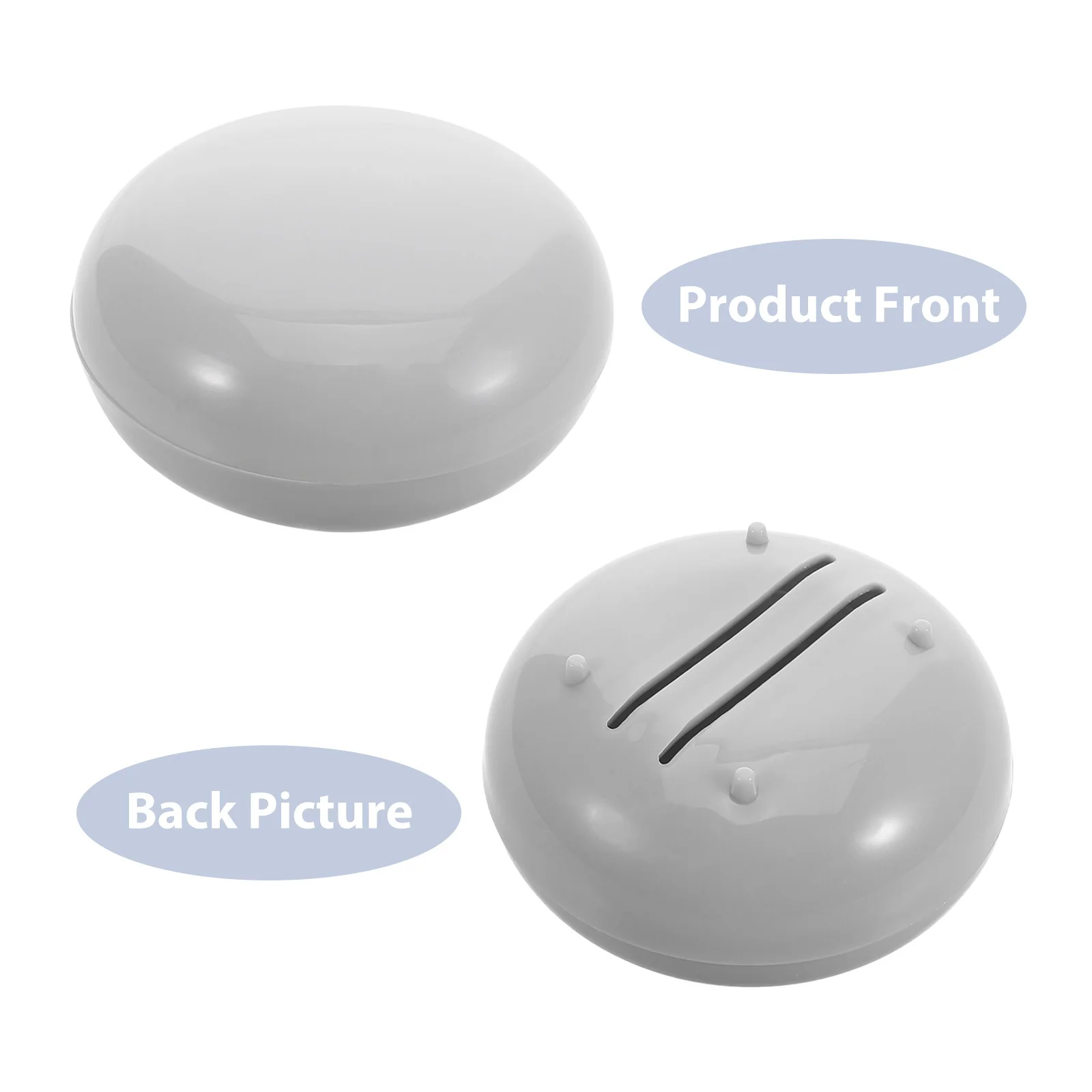 Pearlized Box 9Cm Bright Color Pp Plastic Round Soap Dish For Home Travel Office Use Soap Case Container Holder