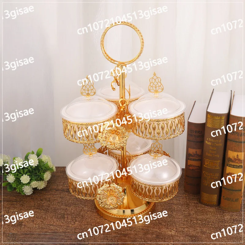 Melon Seed Snack Plate New Elegant Temperament Dried Fruit Box Creative Compartments with Lid Nut Plate Candy Box Peanut