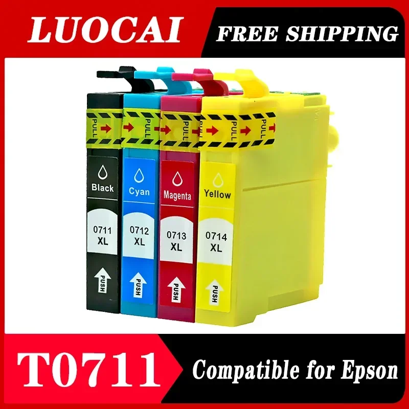 4PCS T0711 T0712 T0714 T0713 Compatible ink cartridges for EPSON STYLUS DX4000 DX4050 DX4400 DX5000 DX4450 DX5050 DX6000 DX6050