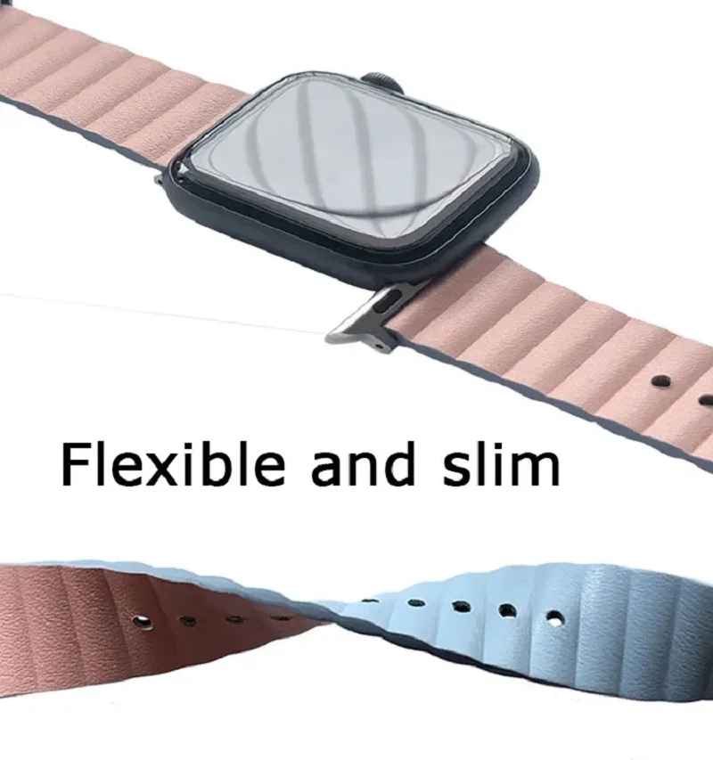 Per cinturini in vera pelle Apple Watch compatibili con iwatch Ultra 8 7 6 5 4 3 2 1 SE doppio cambio colore utilizzando cinturini iwatch