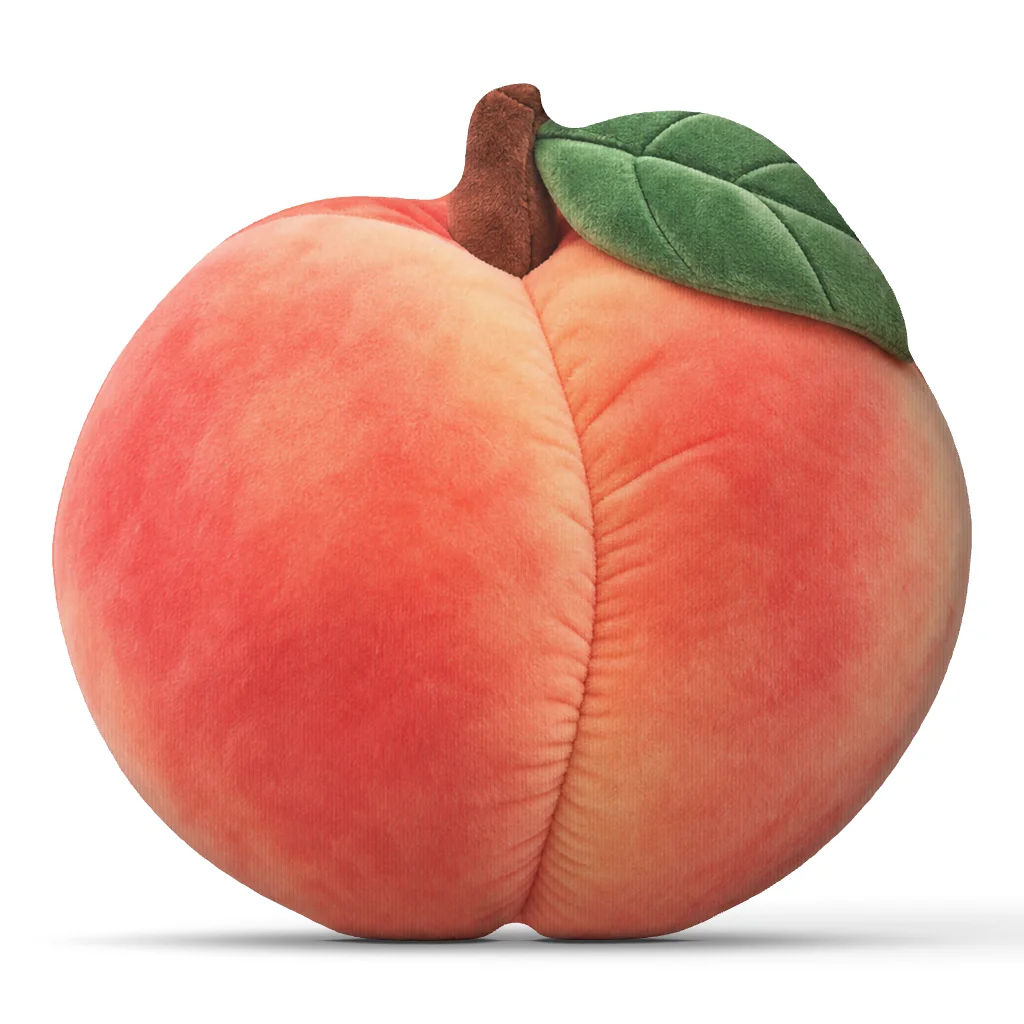 Peach Shaped Stuffed Pillow Cute Fruit Cushion Plush Throw Pillow for Sofa Bedroom Decor Gift for Peach Lovers Home Accent
