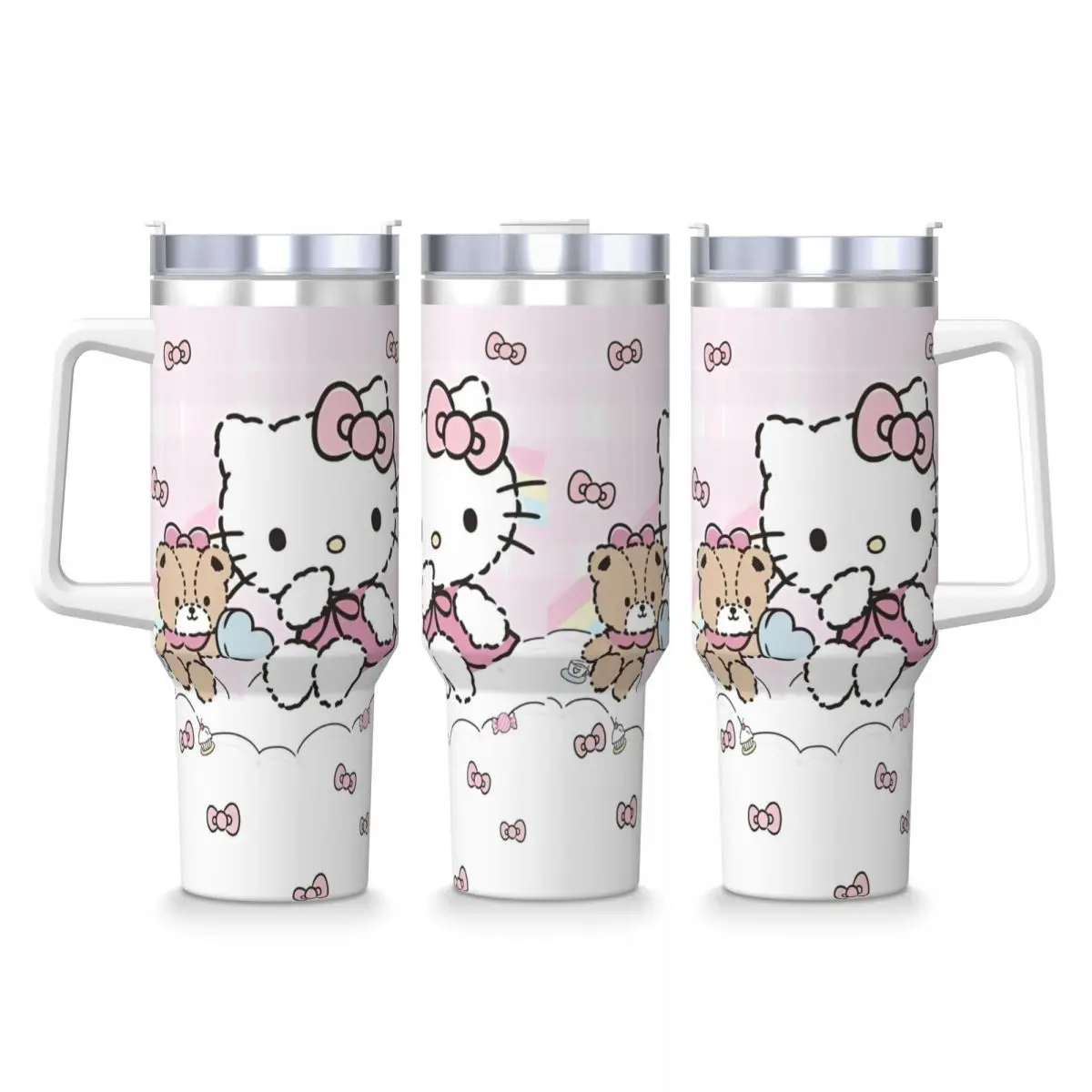 

Hello Kitty Kawaii Cartoon Stainless Steel Tumbler Driving Mugs Cup 40oz Coffee Mug Insulated Cold Drink Milk Tea Water Bottle