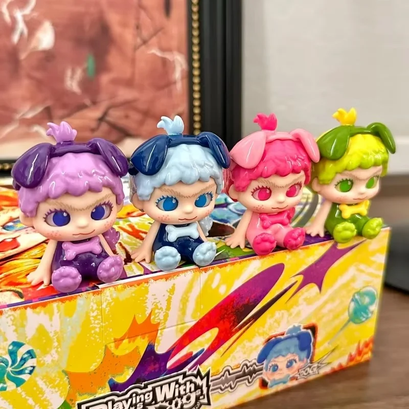 

Hot Sale Genuine Wakuku Cat And Dog Battle Series Surprise Blind Box Mini Cute Grain Trendy Play Desktop Decoration Girl Gifts