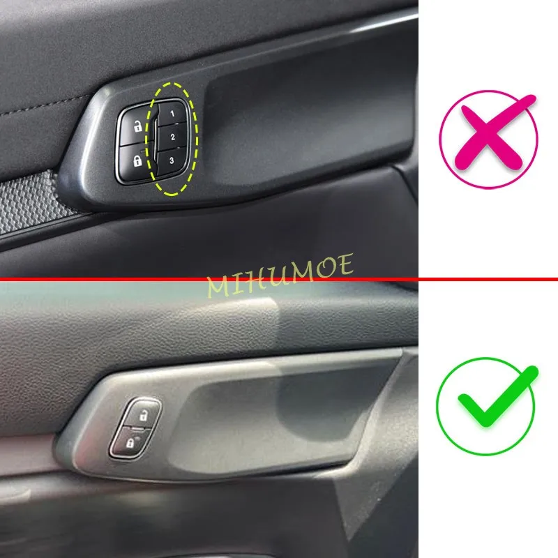 2 قطعة غطاء لوحة التبديل الباب الأمامي الديكور الزخارف لفورد رينجر XL XLT 2024 2025 اكسسوارات السيارات الداخلية ألياف الكربون نظرة #2