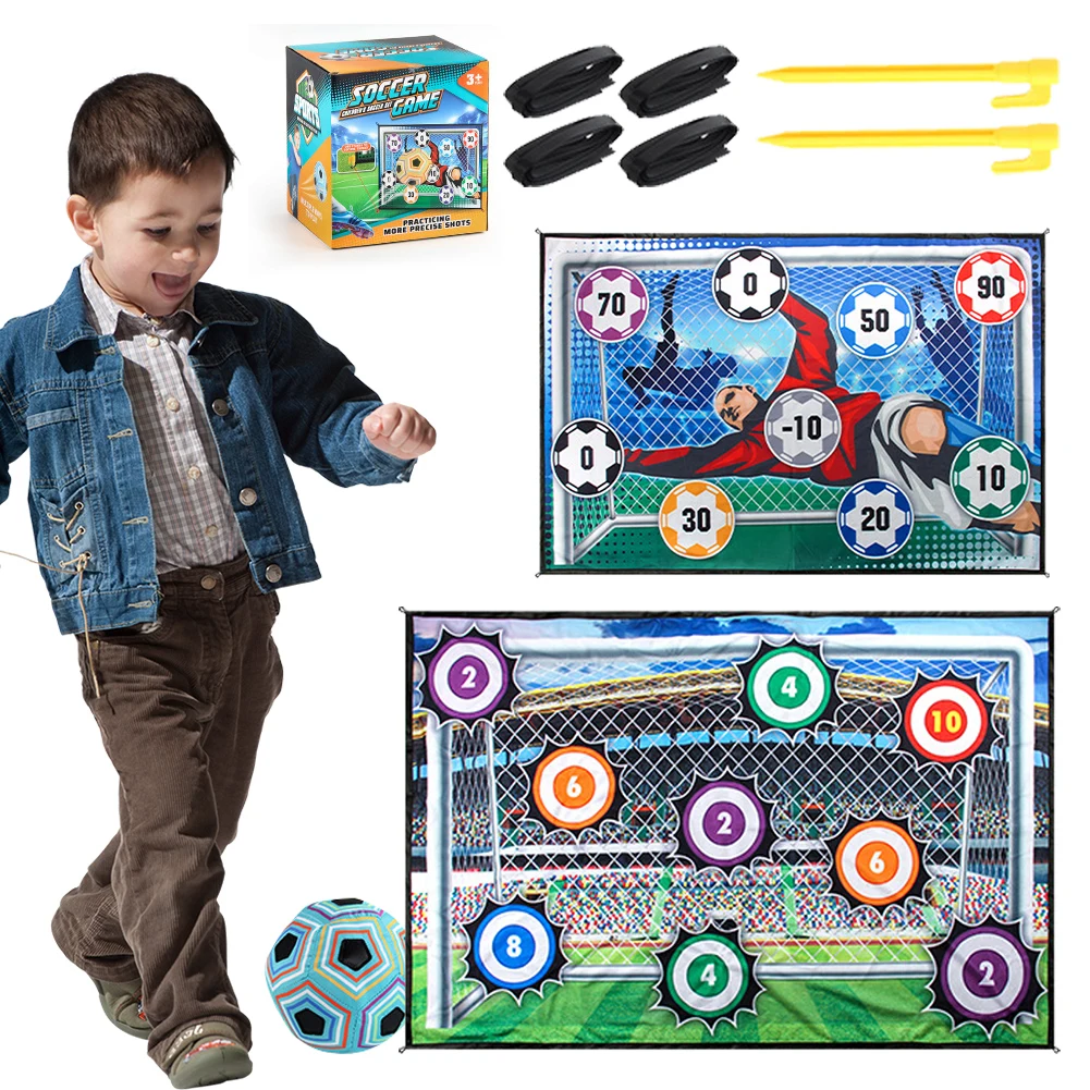 

100CM Soccer Game Mat Set Outdoor Indoor Soccer Toys Multiplayer Competitive Soccer Games Children Football Training Boy Gifts