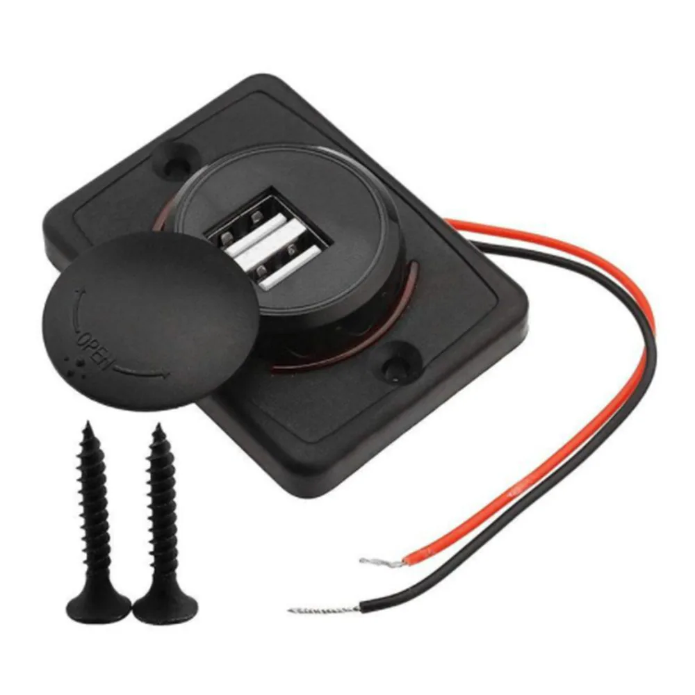 

Car Modified Dual USB Charger Socket 5V 3.1A Car Charger For Car Ship Bus