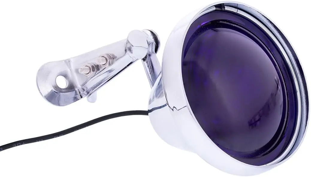 12V Vintage Anti-Glare Interior Light, Chrome Lamp Housing, Adjustable Mounting Bracket, Hardware Included – Purple - ONE Unit