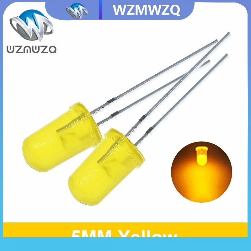 5 colors x20pcs =100pcs F5 5MM Round Yellow White Red Green Blue Diffused Round DIP Diode LED Lamp Light