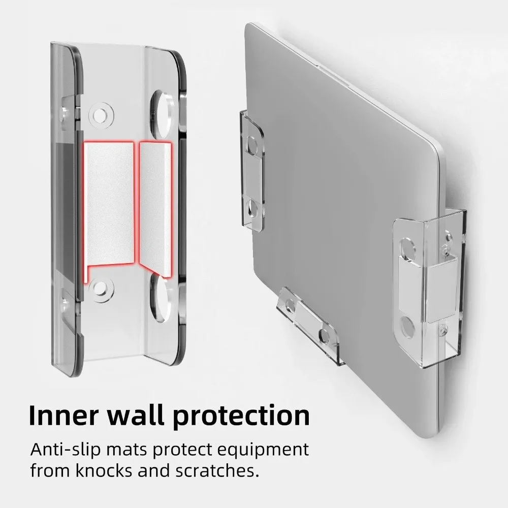Under/wall-mounted Table Laptop Storage Stand With Anti-Scratch Silicone Pad Anti-slip Laptop Shelf Holder Laptop Charging Stand