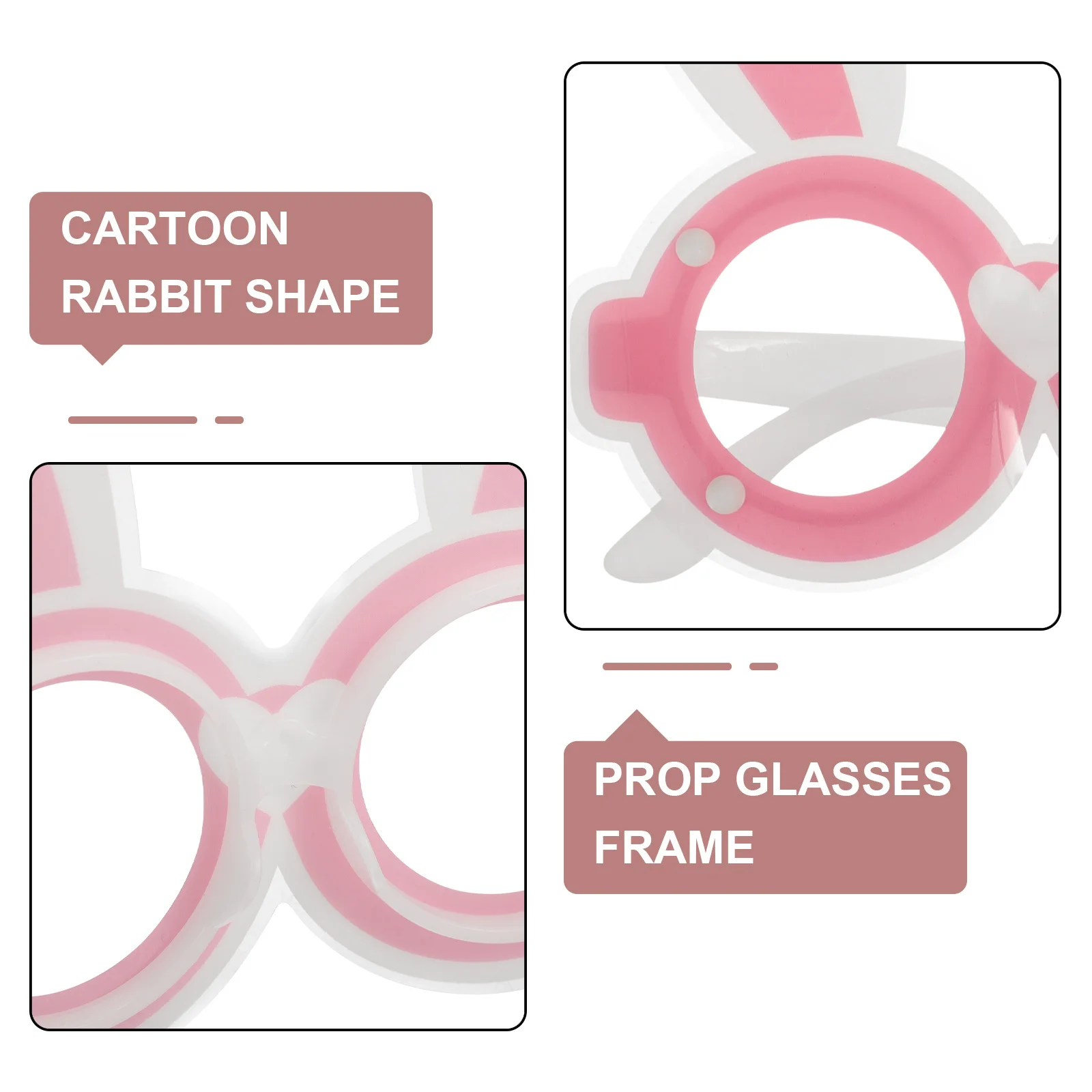 ウサギのメガネ子供イースターパーティー写真小道具軽量快適な着用フェスティバル装飾帽子アクセサリー漫画 PVC フレーム