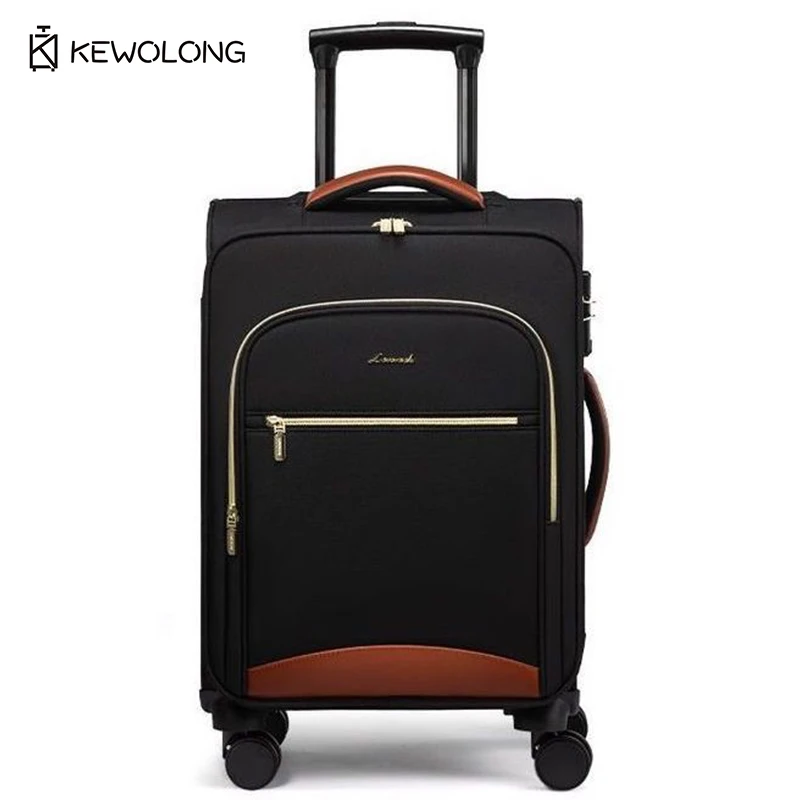 

20 Inch Oxford Fabric Large Capacity Luggage Silent Universal Wheel Password Lock Portable Travel Rolling Suitcase