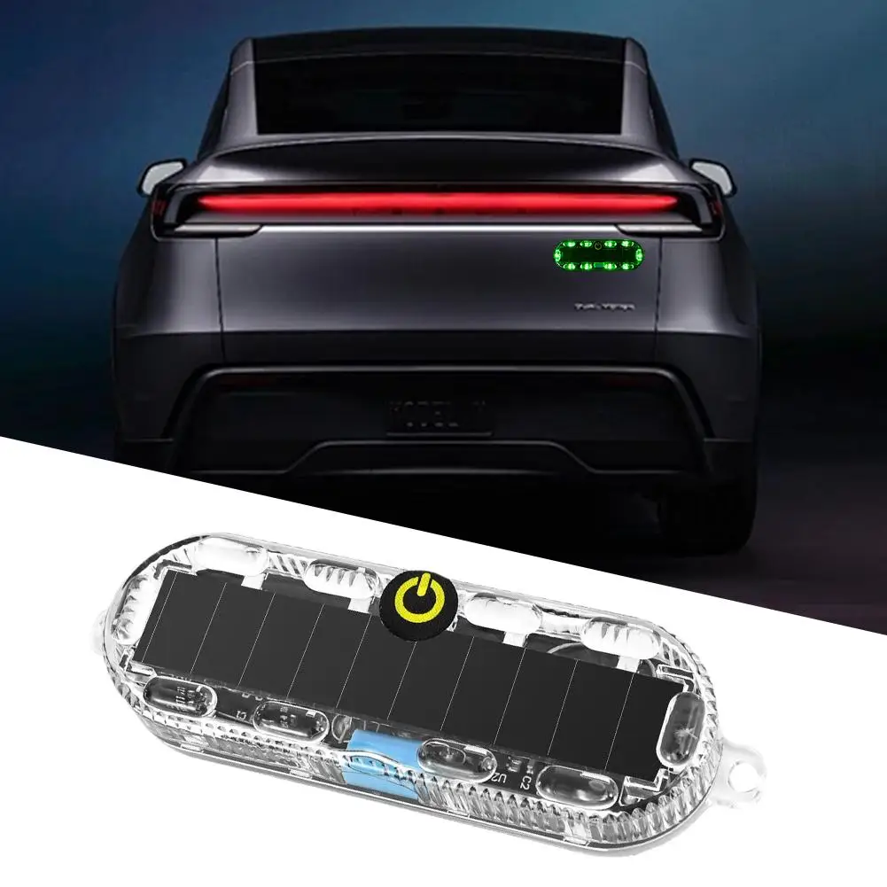 USB & Solar Rechargeable LED Warning Strobe Light Waterproof Anti-Collision Flash Signal Lamp Multi Color Universal Motorcycle