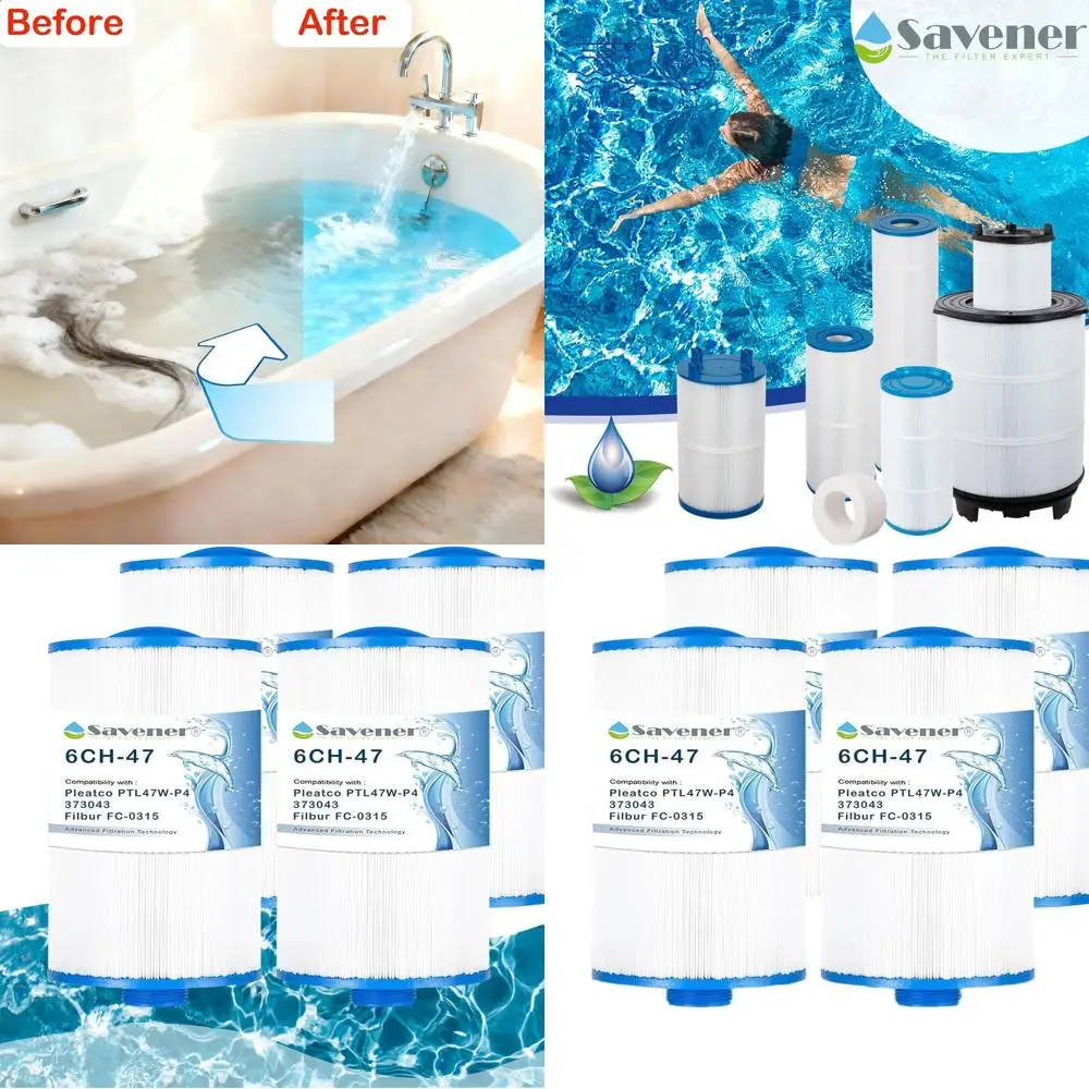 

Комплект из 4 сменных фильтрующих картриджей для гидромассажной ванны, площадь 47 кв. футов