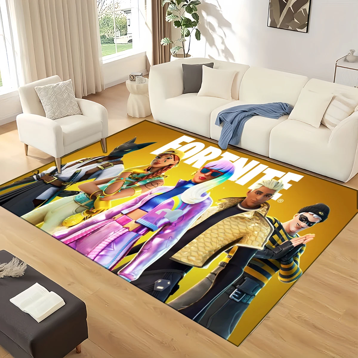 3D F-Fortnite Style Battle Royale Large Area Rug – Non-Slip Floor Mat for Game Room, Bedroom, Dorm, Man Cave & Gamer Gift - view 6