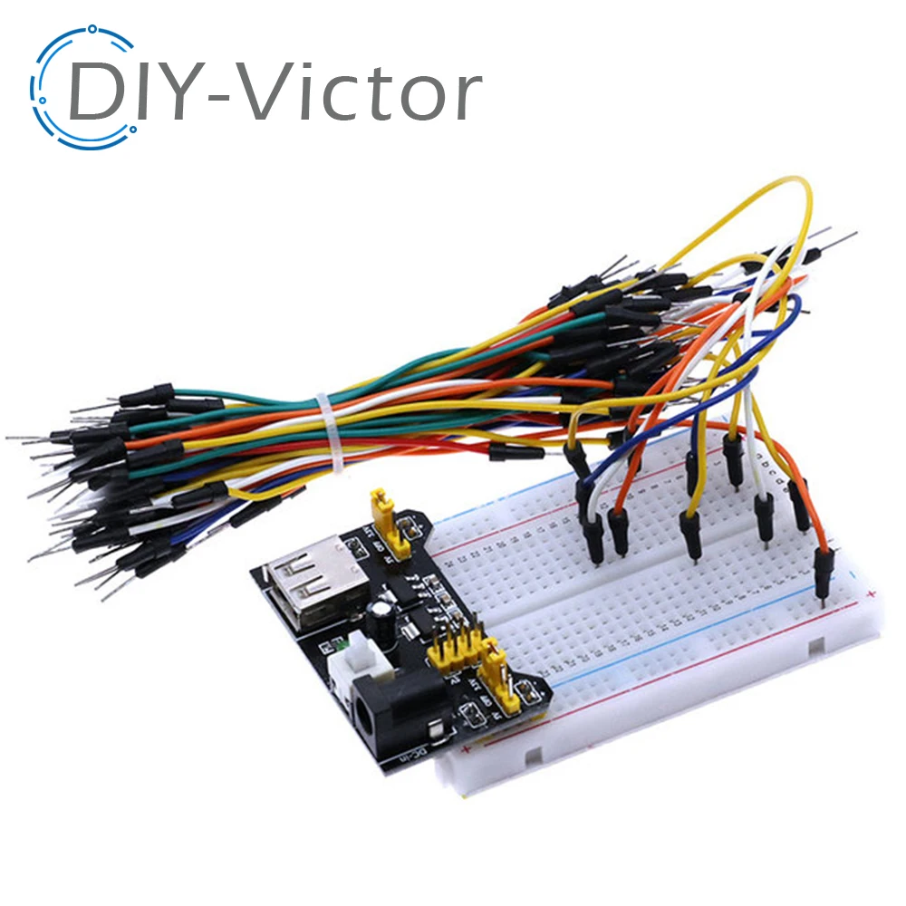 3.3 V/5 V MB102 Breadboard power module + MB-102 830 punten Prototype Broodplank voor arduino kit + 65 jumper draden groothandel
