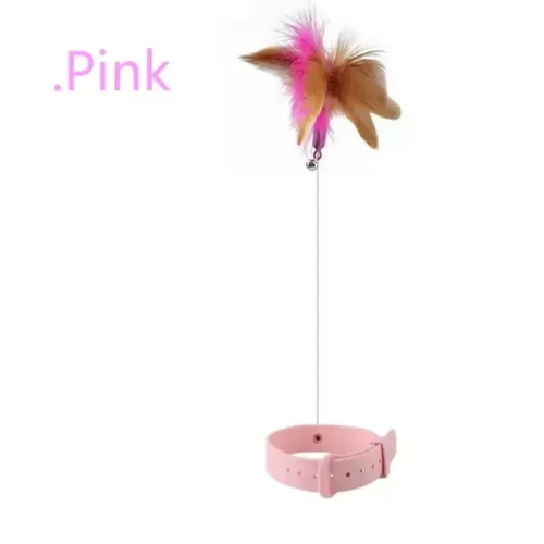 고양이 티저 스틱 스테인레스 스틸 스냅 고양이 칼라, 조정 가능한 칼라, 셀프 엔터테인먼트 장난감  Best5