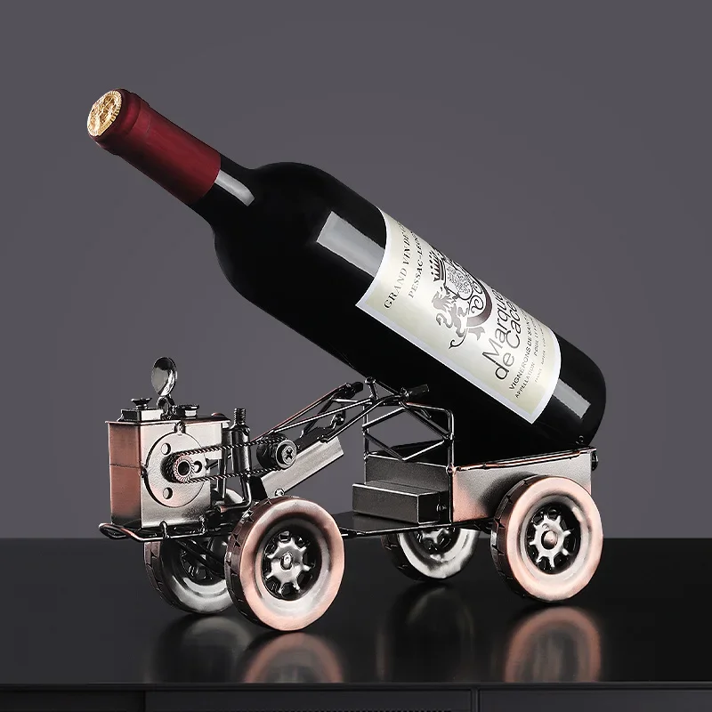 

Vintage Wine Rack Creative Home Decor Tractor Wheelbarrow Type TV Cabinet and Wine Cabinet Decorations Nostalgia for The Past