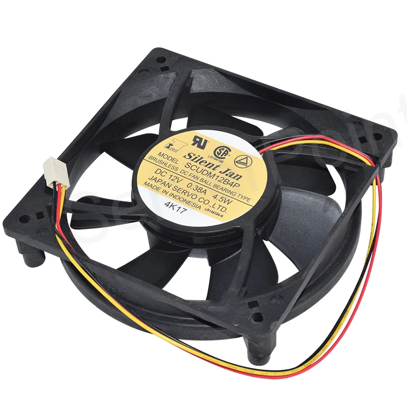 Working For SCUDM12B4P 12V 0.38A 4.5W 12CM 12025 120 * 120 * 25MM 3 Wires Cooling Fan