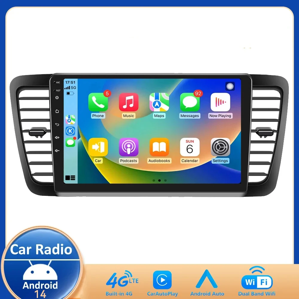 

Android 14.0 For Subaru Outback 3 Legacy 4 2003-2008 2009 2Din Car Radio Multimedia Video Player Carplay Autoradio Mirror link