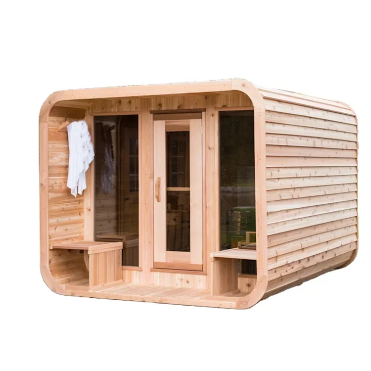 &c Hot Selling Traditional Outdoor Red Cedar Wood Dry Sauna Room Far-infrared Sauna Cabin Price
