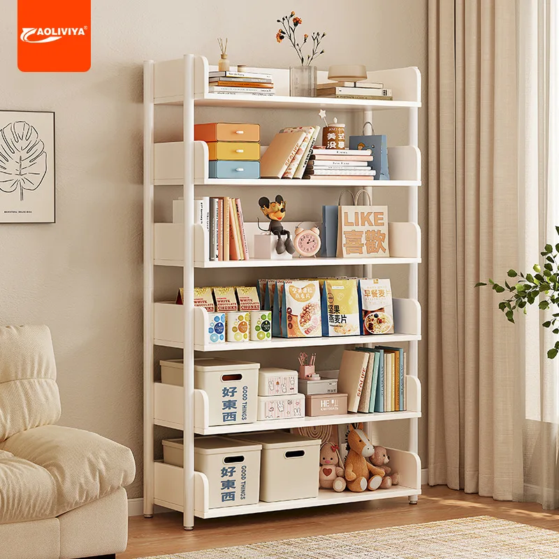 AOLIVIYA Simple Bookshelf Floor ins Shelf Living Room Multi-layer Storage Shelf Reading Storage Shelf Home Bedroom Bookcase