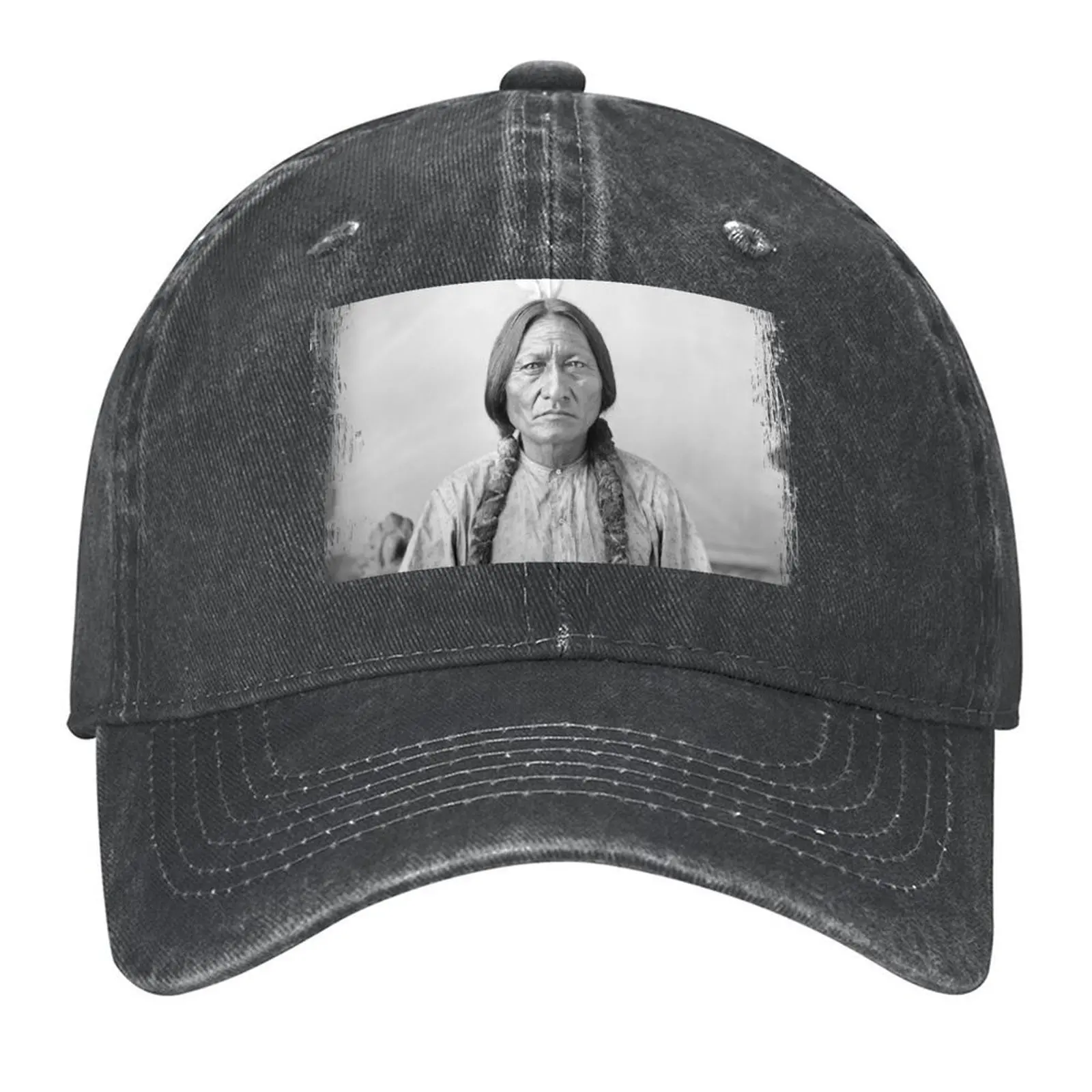 

Sitting Bull Hunkpapa Lakota leader Standing Rock United States USA Aboriginal Picture black and white HD High Qual Baseball Cap