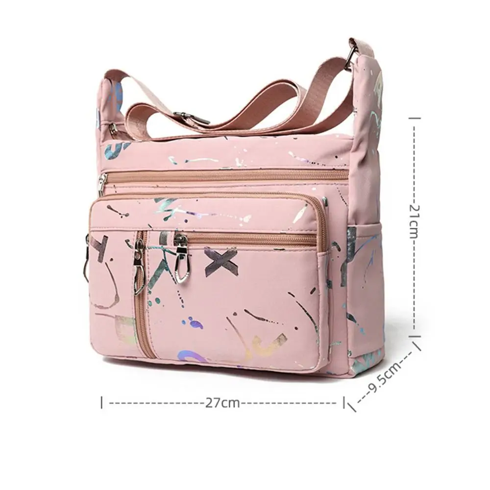 Multi-layer Printing Women Shoulder Bag Fashion Messenger Bag Waterproof Nylon Oxford Crossbody Bag Handbags Large Capacity