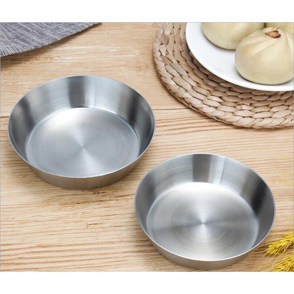 Stainless Steel Korean Food Bowl with Lid Dinner Restaurant,Ramen Noodles Fruit Dessert Serving Dishes