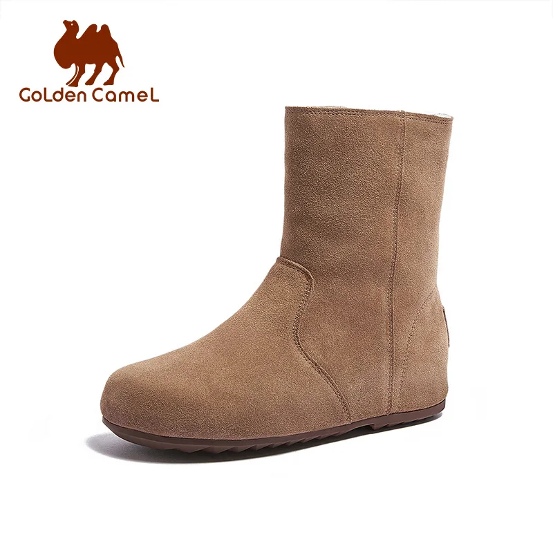 

Женская зимняя обувь GOLDEN CAMEL, хлопковые ботинки в стиле ретро, повседневные теплые модные зимние ботинки на флисовой подкладке для женщин