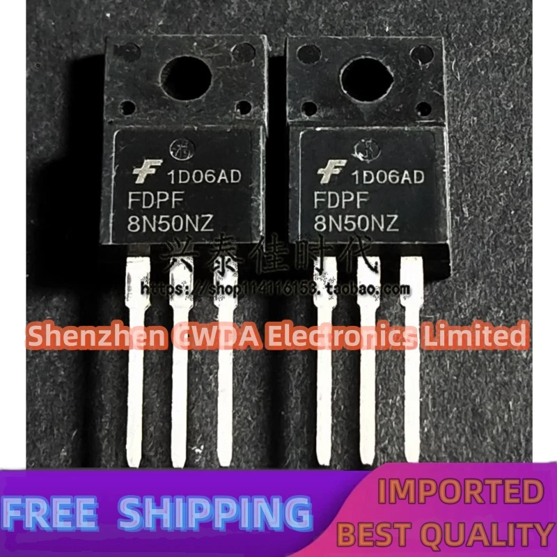 10PCS-20PCS  8N50NZ FDPF8N50NZ 8A/500V TO-220F  10 In Stock Can Be Purchased