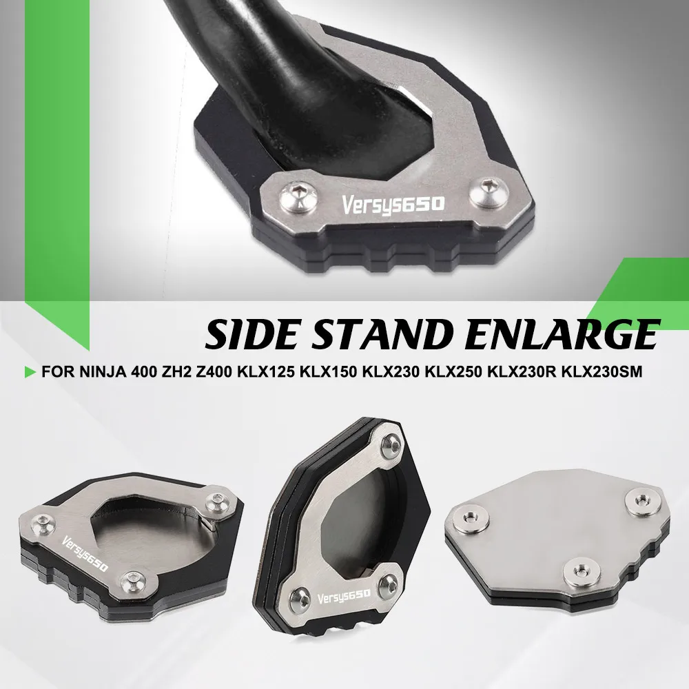 

For Kawasaki Ninja 400 ZH2 Z400 KLX125 KLX150 KLX230 KLX250 KLX230R KLX230SM CNC Kickstand Motorcycle Foot Side Stand Extension