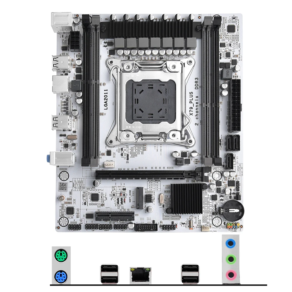 X79 Plus Motherboard Set LGA 2011 Xeon E5 2660 V2 CPU+2 * 16GB DDR3 RAM Kit Support M.2 NVME NGFF Pc Gamer Combo