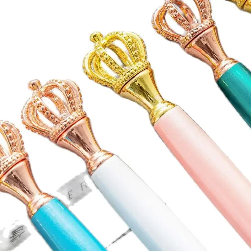 A20PCS New Manufacturers Print Students' Creative Fashion Gift Pens In Stock Crown Metal Ballpoint
